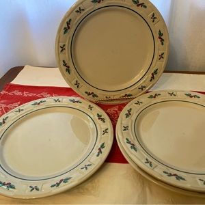 4 longaberger luncheon plates
